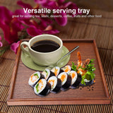Traditional Wooden Tea Plate Coffee Fruits Snacks Serving Tray Dish for Home Restaurant 34*34cm - Close-Up Angle