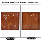Traditional Wooden Tea Plate Coffee Fruits Snacks Serving Tray Dish for Home Restaurant 34*34cm - Extra Image