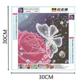 DIY Diamond Painting Crystal Rhinestone Embroidery Arts Colorful Home Room Decor (Butterfly) - 45-Degree Angle