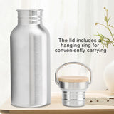 Stainless Steel Outdoor Portable Water Cup Drink Bottle Travel Mug 500mL - Rear View