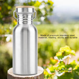 Stainless Steel Outdoor Portable Water Cup Drink Bottle Travel Mug 500mL - Close-Up Angle