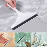 Glass Cleaner Window Wiper Floor Tile Washing Car Blade Brush Cleaning Tool for Bathroom(Blue)