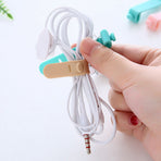 4Pcs Silicone Earphone Winder Wrap Cable Cord Wire Holder Organizer