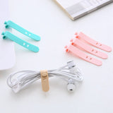4Pcs Silicone Earphone Winder Wrap Cable Cord Wire Holder Organizer - Rear View