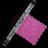 High Quality Acrylic Rolling Pin Pastry Rolling Pin Fondant Plasticine Roller DIY Cake 05# - Rear View