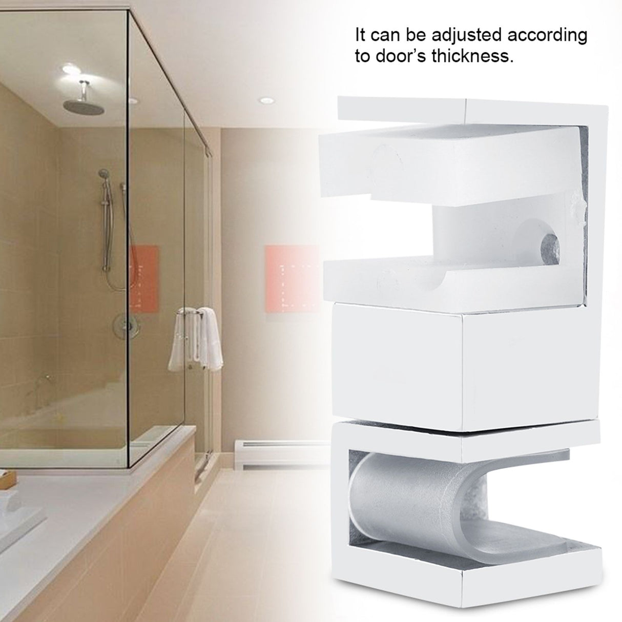 Stainless Steel Adjustable Anti rust Sliding Door Bottom Guide Holder Office Household