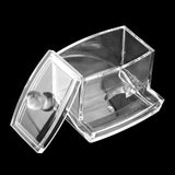 Acrylic Clear Cotton Swab Dispenser Storage Box Holder Desktop Cosmetic Makeup Case