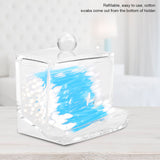Acrylic Clear Cotton Swab Dispenser Storage Box Holder Desktop Cosmetic Makeup Case