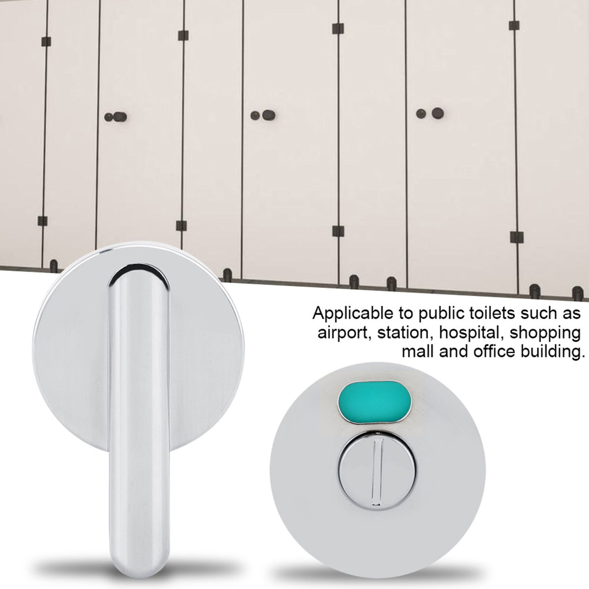 Door Lock Bolt Vacant Engaged Privacy Indicator for Toilet Restroom Bathroom Use