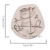 Christmas Style Series Chocolate Mould Deer Pine Cone Bear DIY Silicone Cake Mold 04#