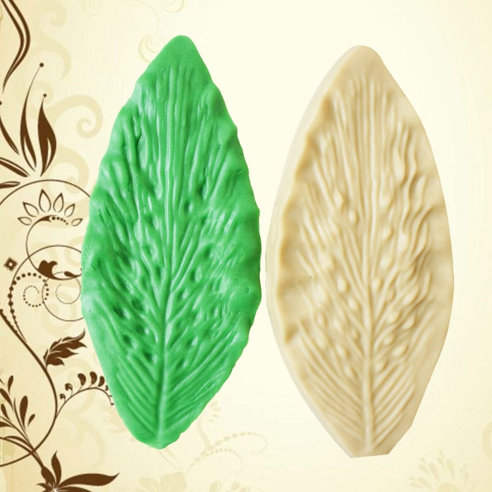 5Pcs Leaf Mould DIY Silicone Cake Mold for Baking Fondant Cupcake Dessert