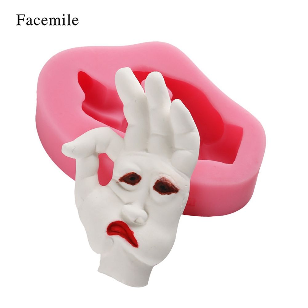 Funny Face Fondant Cake Decoration Mold Silicone DIY Baking Tool