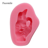 Funny Face Fondant Cake Decoration Mold Silicone DIY Baking Tool
