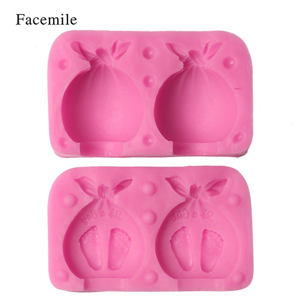 Boy Girl Foot Fondant Cake Decoration Mold Silicone DIY Baking Tool