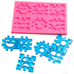 Smile Face Jigsaw Fondant Cake Decoration Mold Silicone DIY Baking Tool