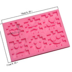 Smile Face Jigsaw Fondant Cake Decoration Mold Silicone DIY Baking Tool