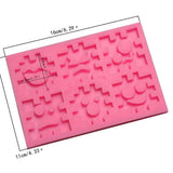 Smile Face Jigsaw Fondant Cake Decoration Mold Silicone DIY Baking Tool - 45-Degree Angle