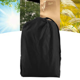 Round Table Dust Cover Outdoor Waterproof Garden Patio Furniture Covers(Black)