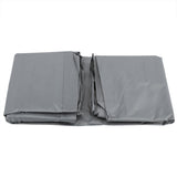 Round Table Dust Cover Outdoor Waterproof Garden Patio Furniture Covers(Gray) - Side View