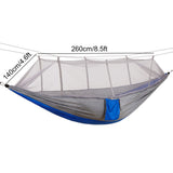 Portable Camping Travel Hammock Hanging Bed with Mosquito Net (Gray Blue)