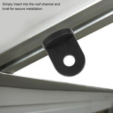 10 PCS Plastic Greenhouse Hook Plant Flower Hanger (Black) - 45-Degree Angle