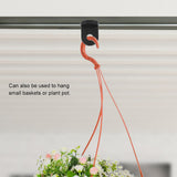 50 PCS Plastic Greenhouse Hook Plant Flower Hanger (Black)