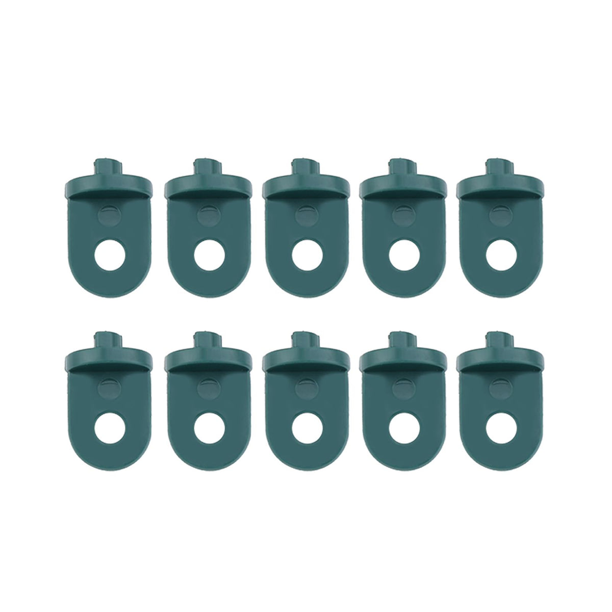 50 PCS Plastic Greenhouse Hook Plant Flower Hanger (Green)