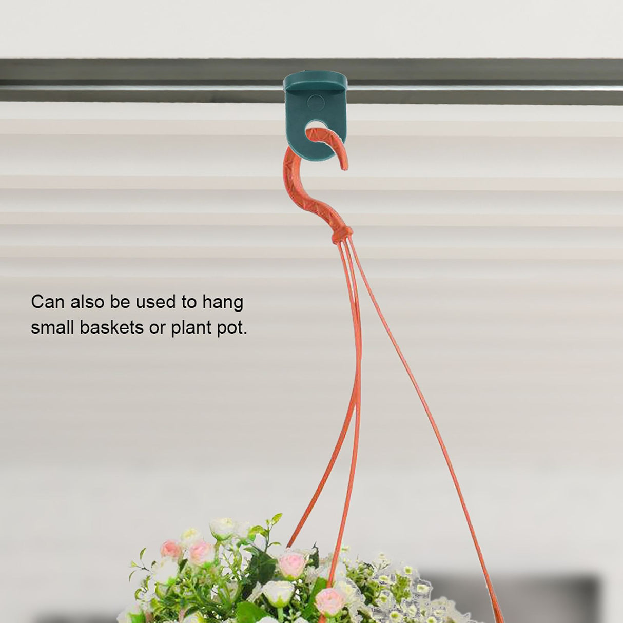 50 PCS Plastic Greenhouse Hook Plant Flower Hanger (Green)