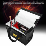 Explosionproof Lipo Battery Safe Bag Large Space Charging Batteries Storage Bags(Black)