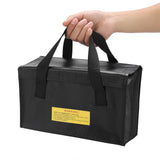 Explosionproof Lipo Battery Safe Bag Large Space Charging Batteries Storage Bags(Black) - Low Angle