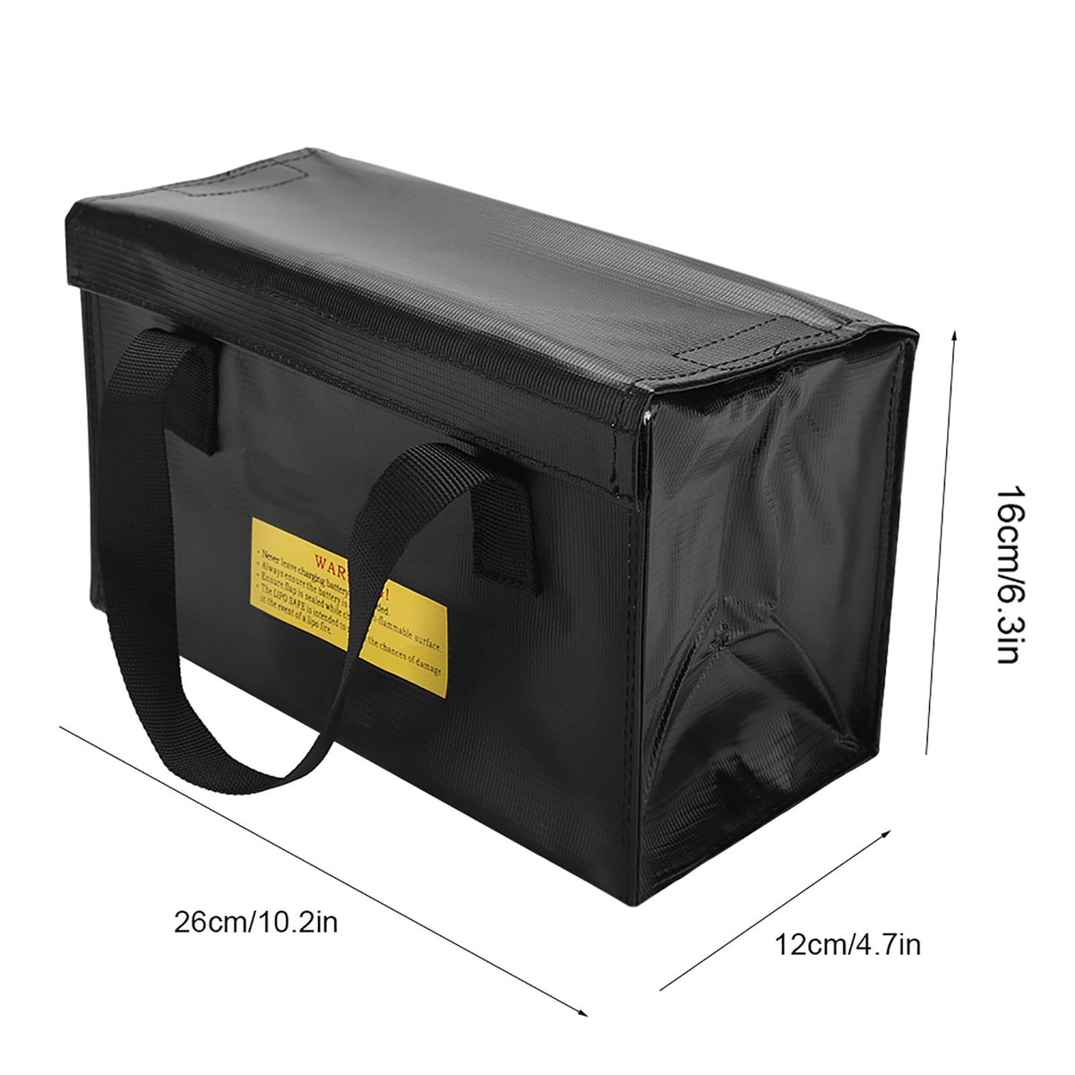Explosionproof Lipo Battery Safe Bag Large Space Charging Batteries Storage Bags(Black)