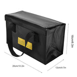 Explosionproof Lipo Battery Safe Bag Large Space Charging Batteries Storage Bags(Black)