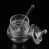 245ml Transparent Beehiveshaped Honey Jar with Dripper Stick for Storing and Dispensing Honey