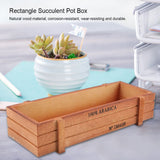 Vintage Wood Flower Planter Succulent Pot Rectangle Box for Home Desktop Storage Tray