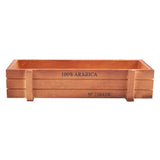 Vintage Wood Flower Planter Succulent Pot Rectangle Box for Home Desktop Storage Tray - Rear View