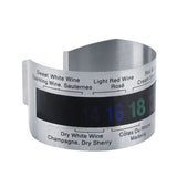 Stainless Steel Wine LCD Thermometer Bottle Beer Red Wines Bracelet Temperature Sensor - Front View