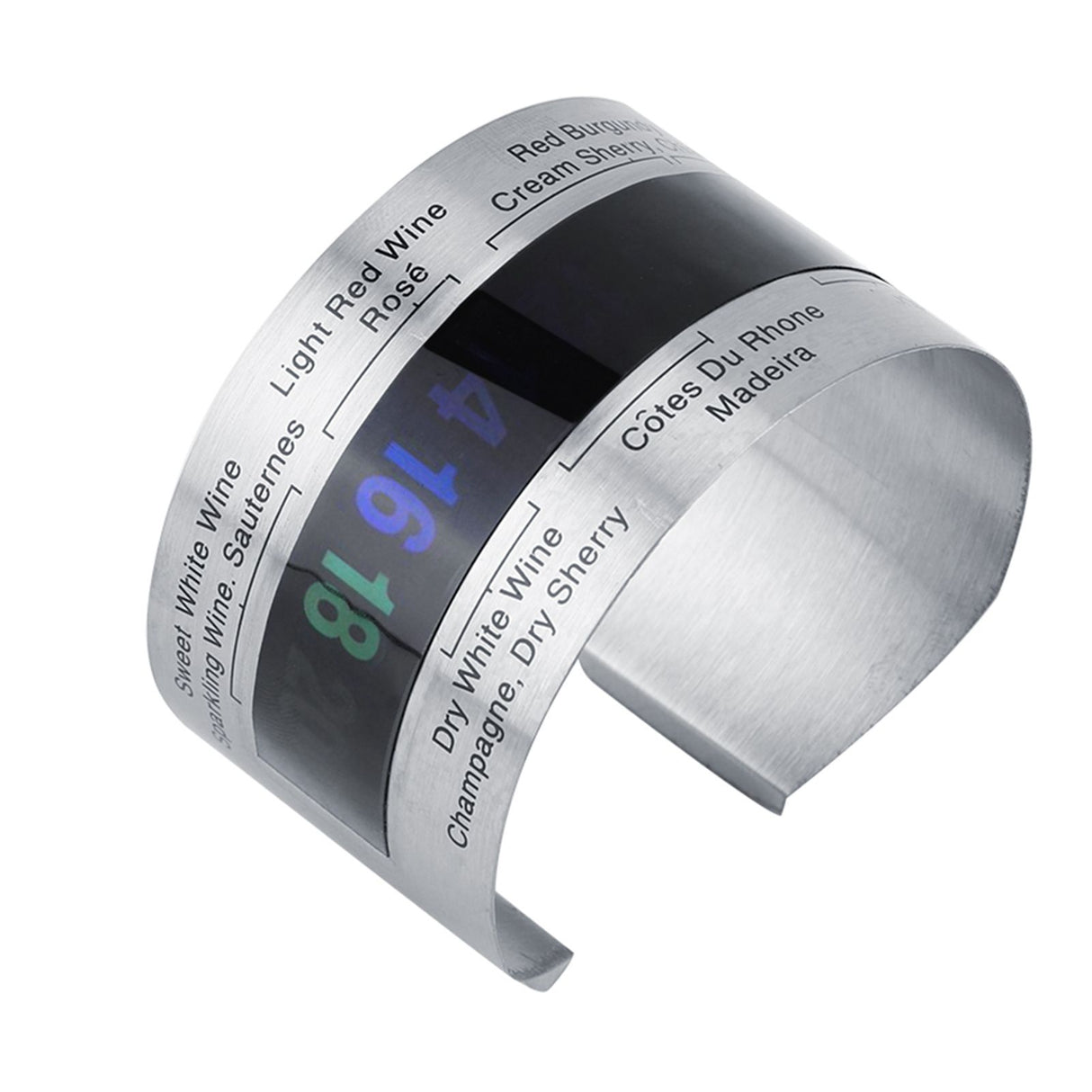 Stainless Steel Wine LCD Thermometer Bottle Beer Red Wines Bracelet Temperature Sensor