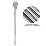 Stainless Steel Metal Drinking Straw Spoon Resuable Washable Cocktail Spoons L - Top-Down View