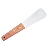Stainless Steel Ice Cream Shovel with Wooden Handle Dessert Spade Butter Cutter Kitchen Utensil - Close-Up Angle