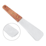 Stainless Steel Ice Cream Shovel with Wooden Handle Dessert Spade Butter Cutter Kitchen Utensil - Low Angle