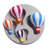 Hot Air Balloon Pattern Fondant Cake Decorative Baking Silicone DIY Mold (50-614) - Front View