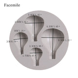 Hot Air Balloon Pattern Fondant Cake Decorative Baking Silicone DIY Mold (50-614) - Top-Down View