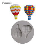 Hot Air Balloon Pattern Fondant Cake Decorative Baking Silicone DIY Mold (50-615) - Top-Down View