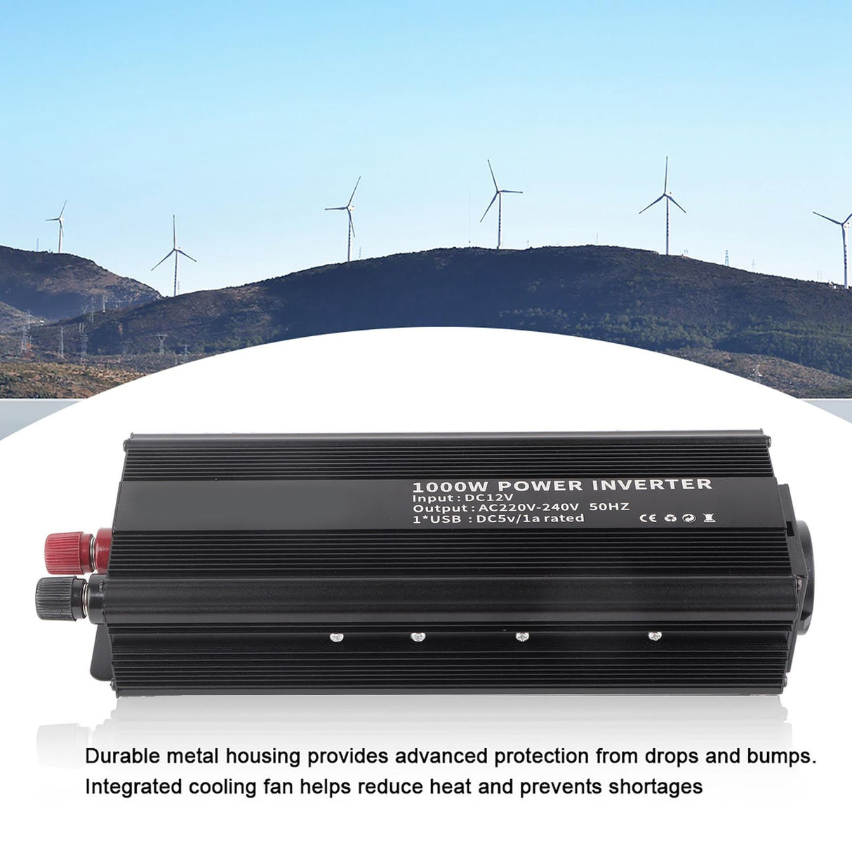 Correction Sine Wave Inverter 12 V Converter 220V 1000W Power Inverter with Solar Panel