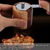 Manual Pepper Grinder Sea Salt Herbs Spices Mill Grinding Tool with Long Crank