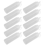 240ml 10pcs / Set Plastic Condiment Dispenser for Sauce Oil Cream Vineger (White) - Top-Down View