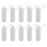240ml 10pcs / Set Plastic Condiment Dispenser for Sauce Oil Cream Vineger (White)