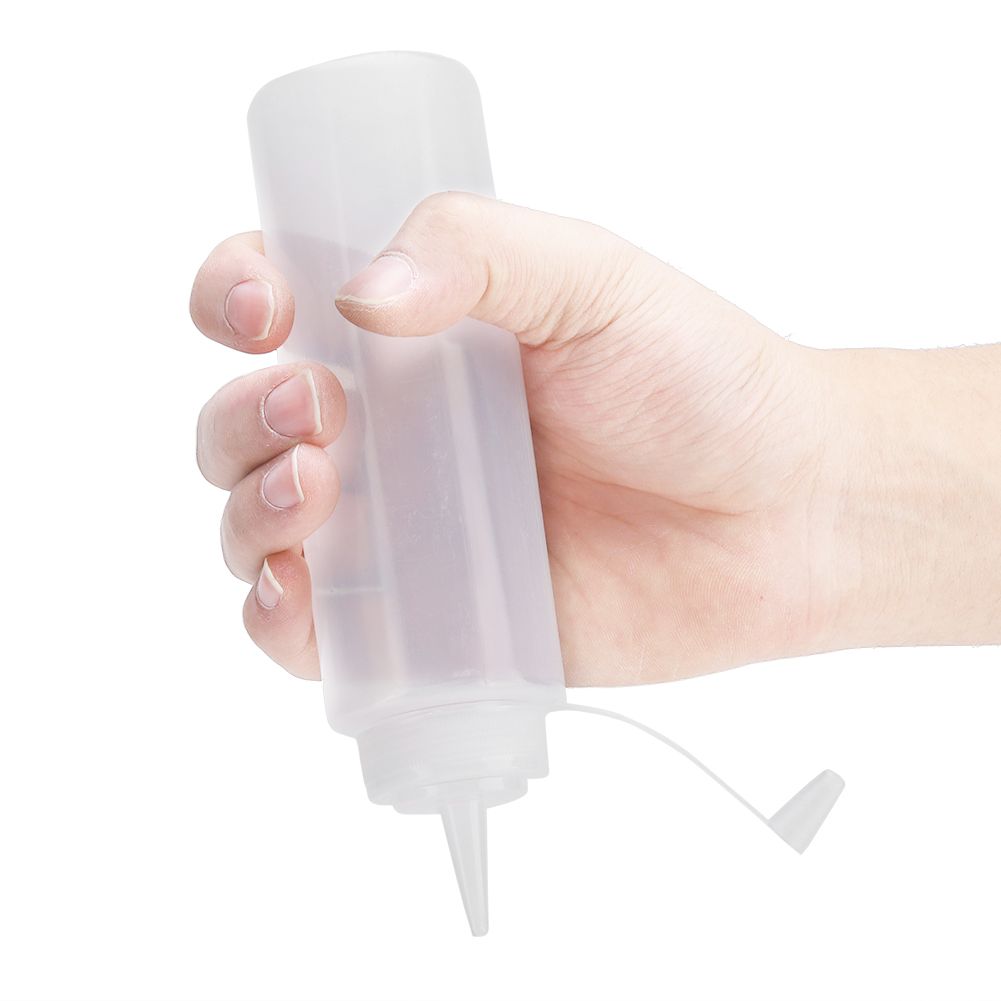 240ml 10pcs / Set Plastic Condiment Dispenser for Sauce Oil Cream Vineger (White)