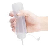 240ml 10pcs / Set Plastic Condiment Dispenser for Sauce Oil Cream Vineger (White) - Close-Up Angle
