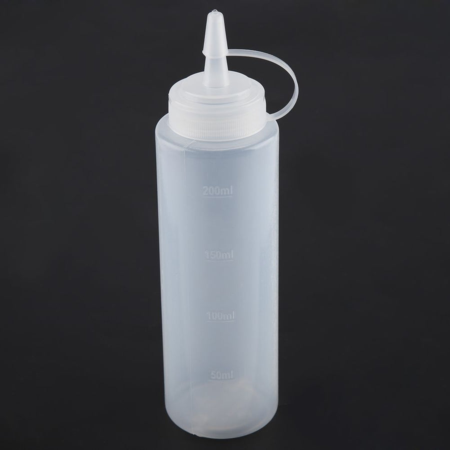 240ml 10pcs / Set Plastic Condiment Dispenser for Sauce Oil Cream Vineger (White)
